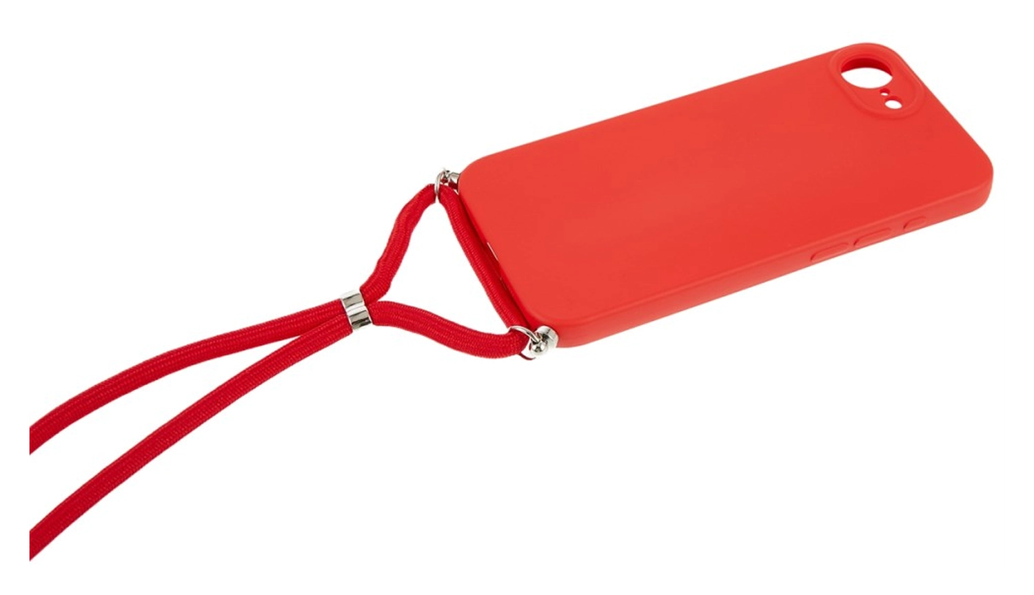 Apple iPhone 17e / 16e Hoesje met Koord en Camera Bescherming Back Cover Rood afbeelding 7