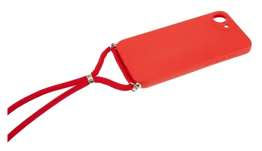 Apple iPhone 17e / 16e Hoesje met Koord en Camera Bescherming Back Cover Rood afbeelding 7
