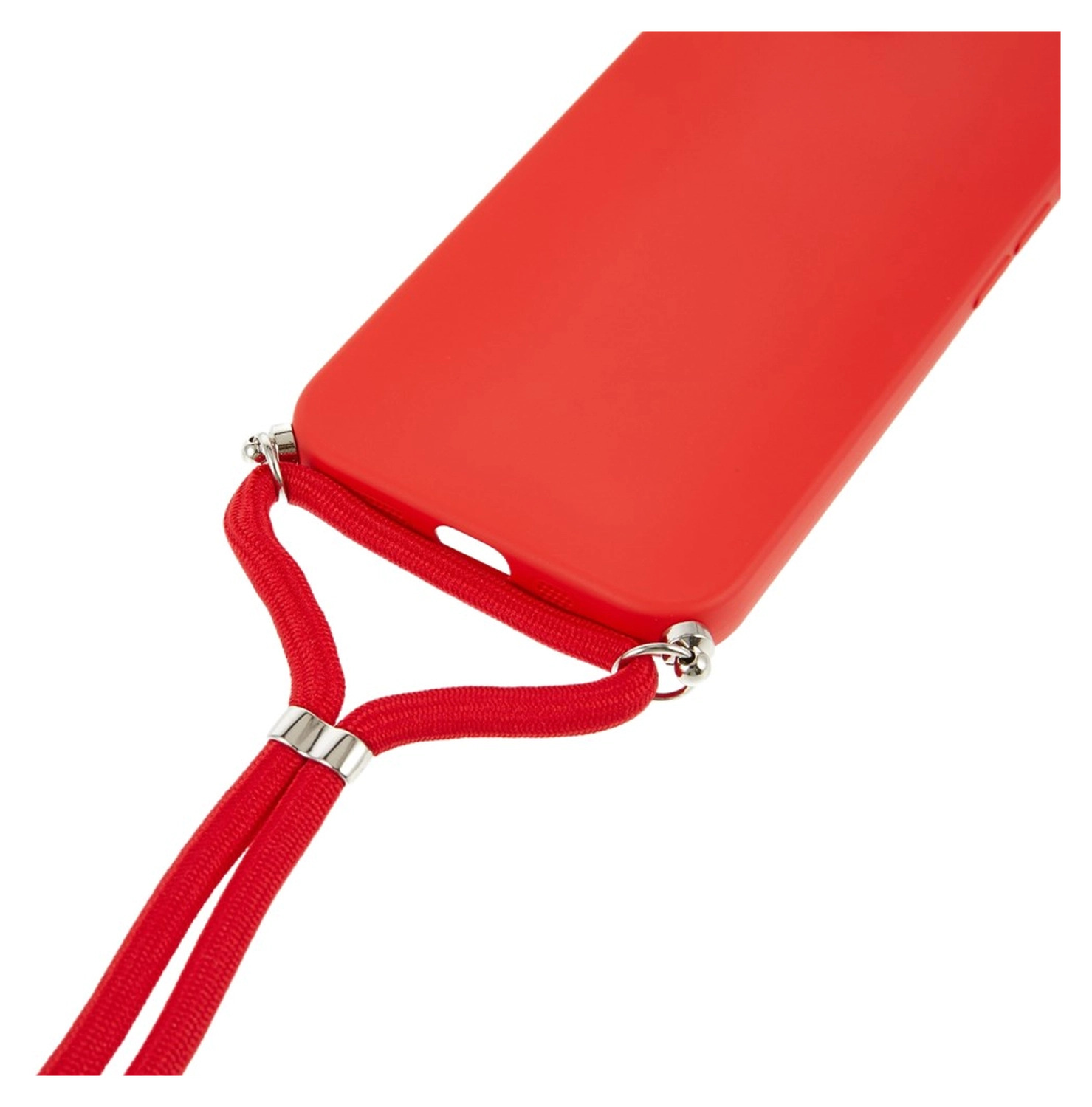 Apple iPhone 17e / 16e Hoesje met Koord en Camera Bescherming Back Cover Rood afbeelding 9