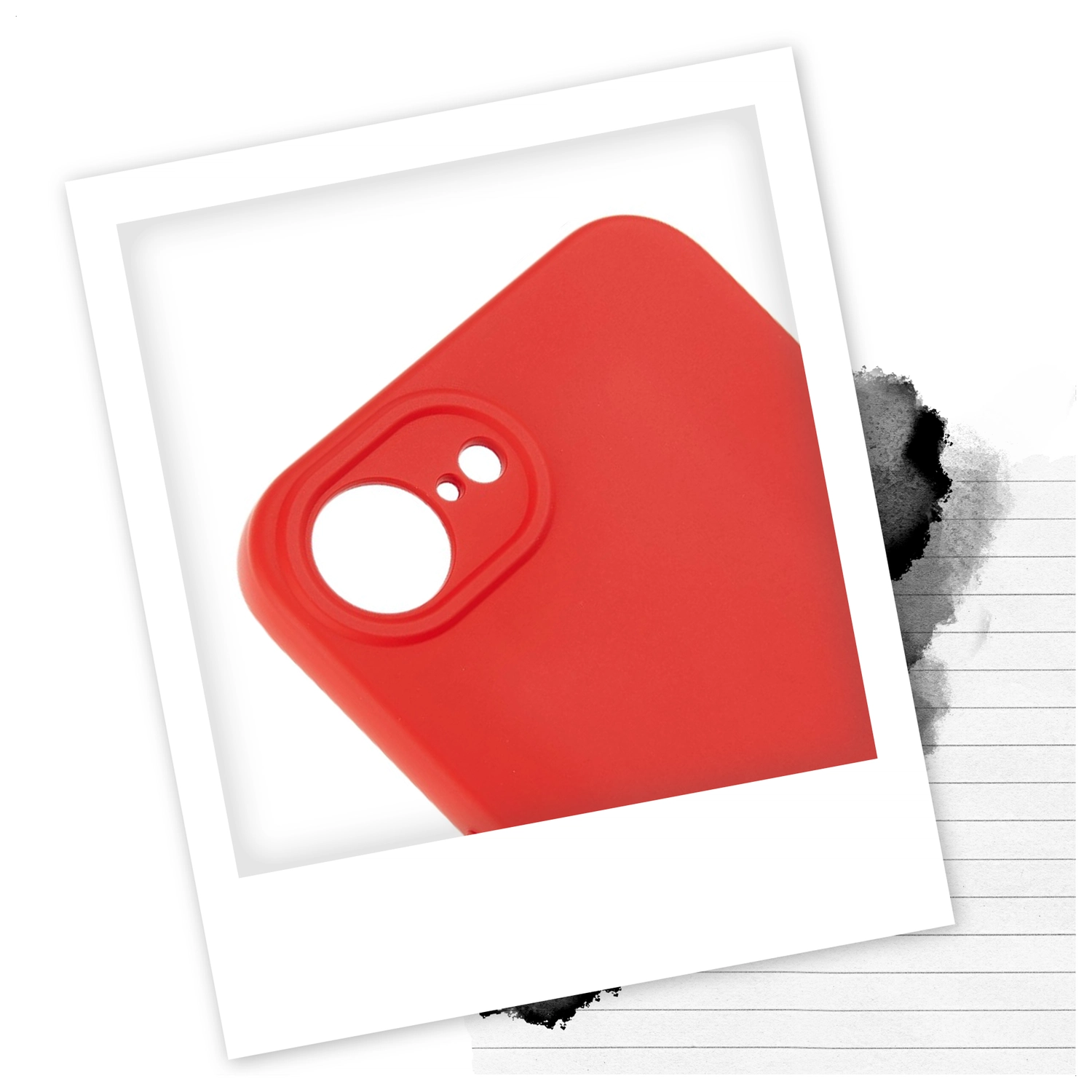 Apple iPhone 17e / 16e Hoesje met Koord en Camera Bescherming Back Cover Rood afbeelding 2