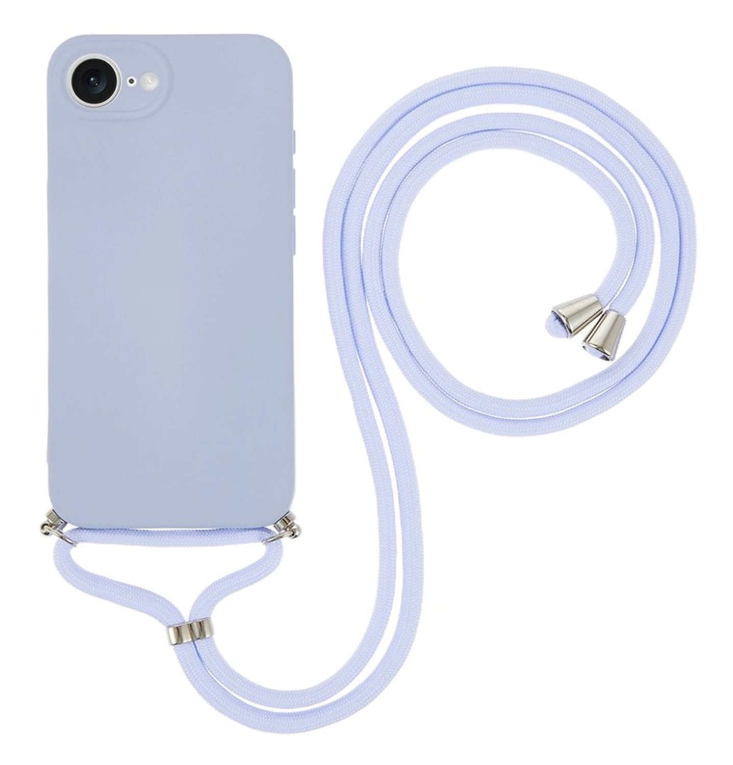 Apple iPhone 17e / 16e Hoesje met Koord en Camera Bescherming Back Cover Lichtpa afbeelding 1