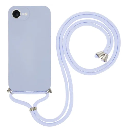Apple iPhone 17e / 16e Hoesje met Koord en Camera Bescherming Back Cover Lichtpa afbeelding 1