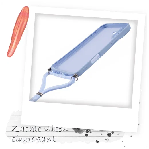 Apple iPhone 17e / 16e Hoesje met Koord en Camera Bescherming Back Cover Lichtpa afbeelding 5