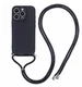 iPhone 16 Pro Max Hoesje met Koord en Camera Bescherming Back Cover Zwart afbeelding 1