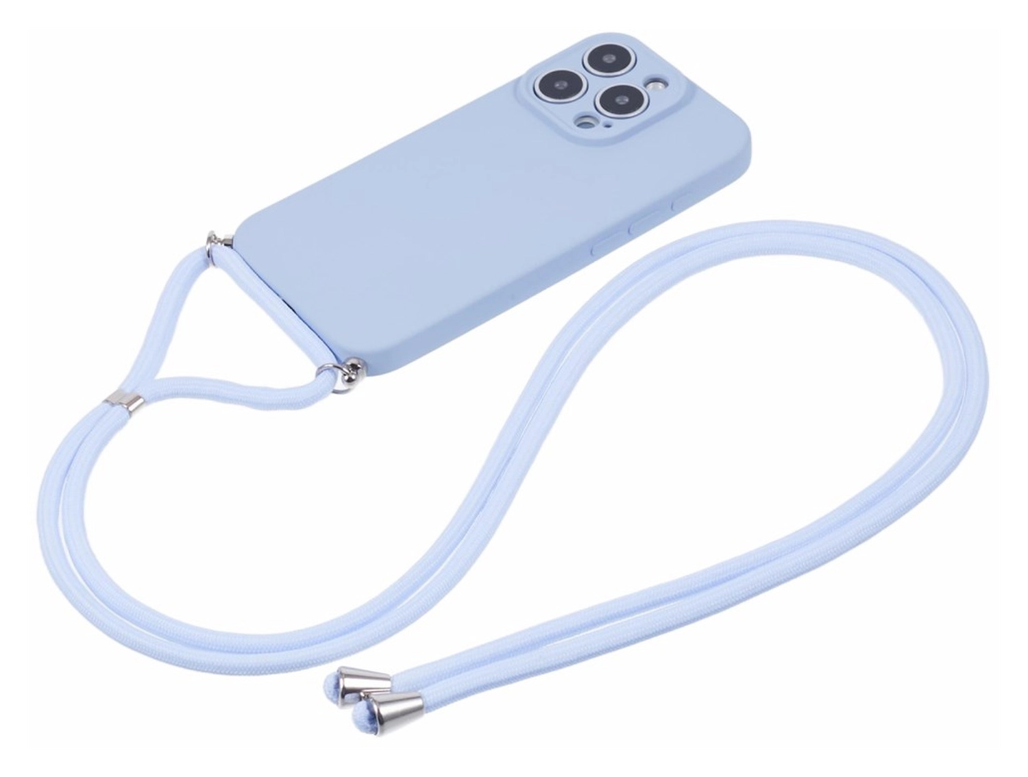 iPhone 16 Pro Max Hoesje met Koord en Camera Bescherming Back Cover Lichtpaars afbeelding 6