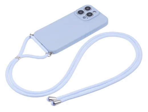 iPhone 16 Pro Max Hoesje met Koord en Camera Bescherming Back Cover Lichtpaars afbeelding 6