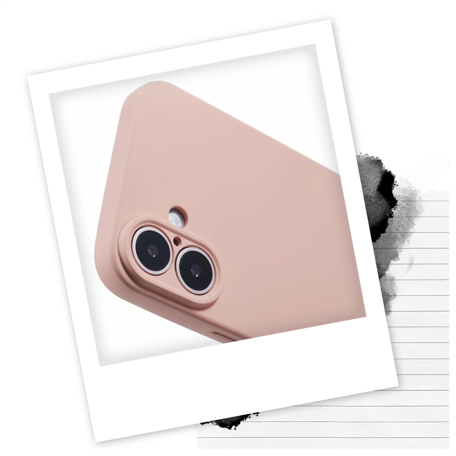Apple iPhone 16 Plus Hoesje met Koord en Camera Bescherming Back Cover Roze afbeelding 2