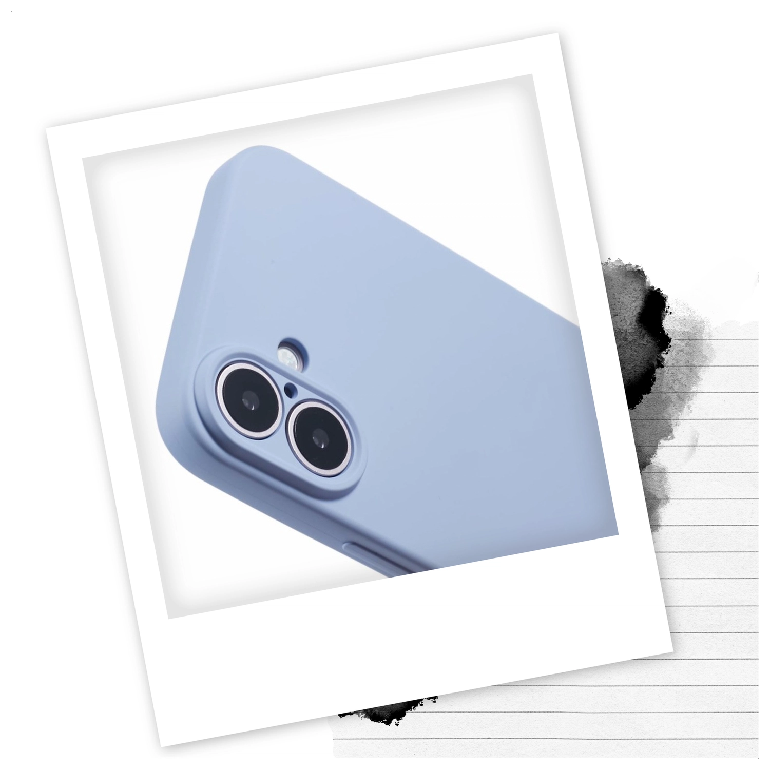 iPhone 16 Plus Hoesje met Koord en Camera Bescherming Back Cover Lichtpaars afbeelding 2