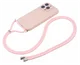 Apple iPhone 16 Pro Hoesje met Koord en Camera Bescherming Back Cover Roze afbeelding 6