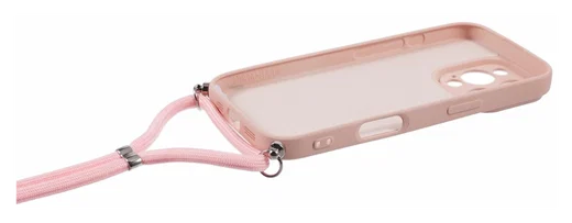 Apple iPhone 16 Pro Hoesje met Koord en Camera Bescherming Back Cover Roze afbeelding 7