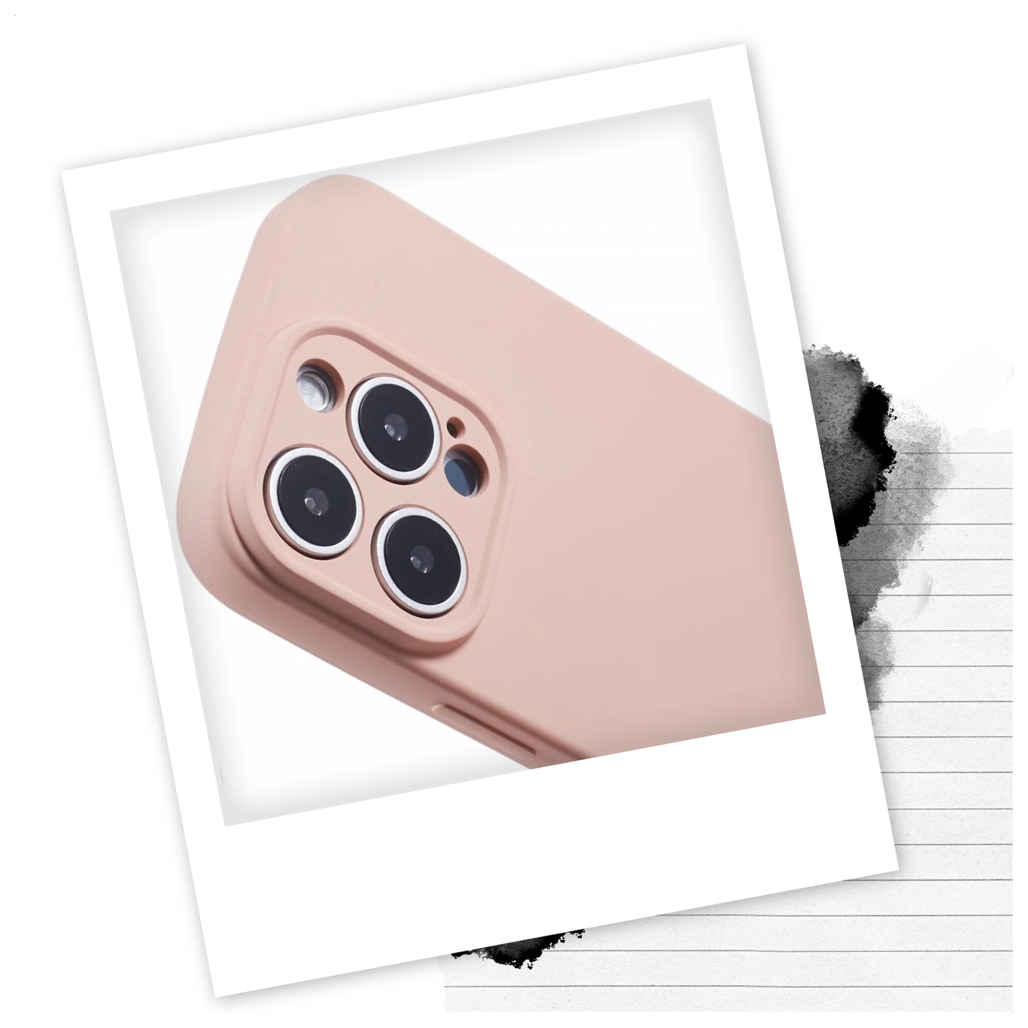 Apple iPhone 16 Pro Hoesje met Koord en Camera Bescherming Back Cover Roze afbeelding 2