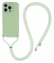 Apple iPhone 16 Pro Hoesje met Koord en Camera Bescherming Back Cover Matcha