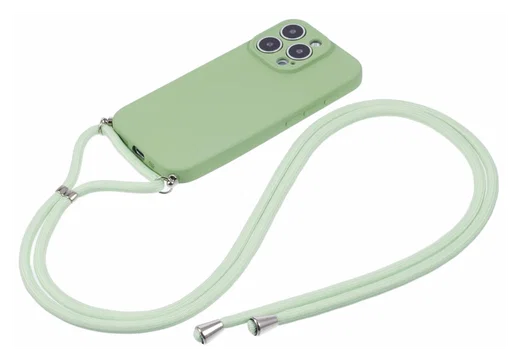 Apple iPhone 16 Pro Hoesje met Koord en Camera Bescherming Back Cover Matcha afbeelding 6