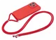 Apple iPhone 16 Pro Hoesje met Koord en Camera Bescherming Back Cover Rood afbeelding 6