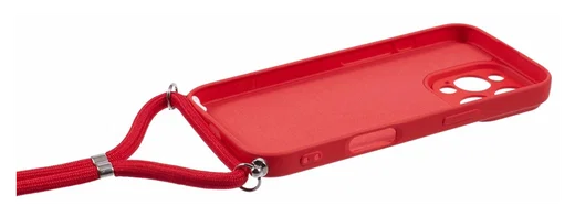 Apple iPhone 16 Pro Hoesje met Koord en Camera Bescherming Back Cover Rood afbeelding 7