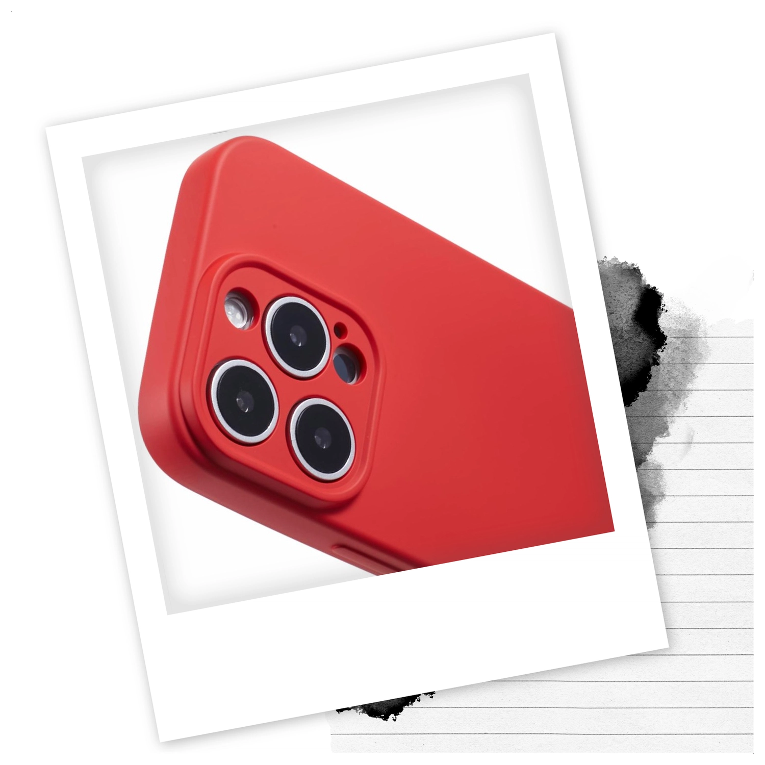 Apple iPhone 16 Pro Hoesje met Koord en Camera Bescherming Back Cover Rood afbeelding 2