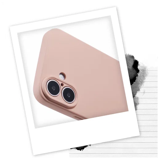 Apple iPhone 16 Hoesje met Koord en Camera Bescherming Back Cover Roze afbeelding 2