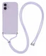 Apple iPhone 16 Hoesje met Koord en Camera Bescherming Back Cover Paars