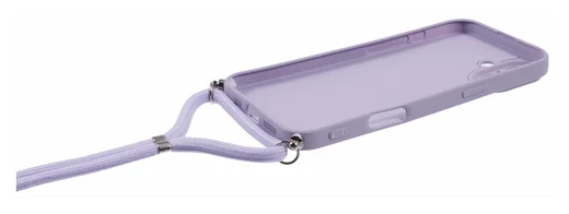 Apple iPhone 16 Hoesje met Koord en Camera Bescherming Back Cover Paars afbeelding 7