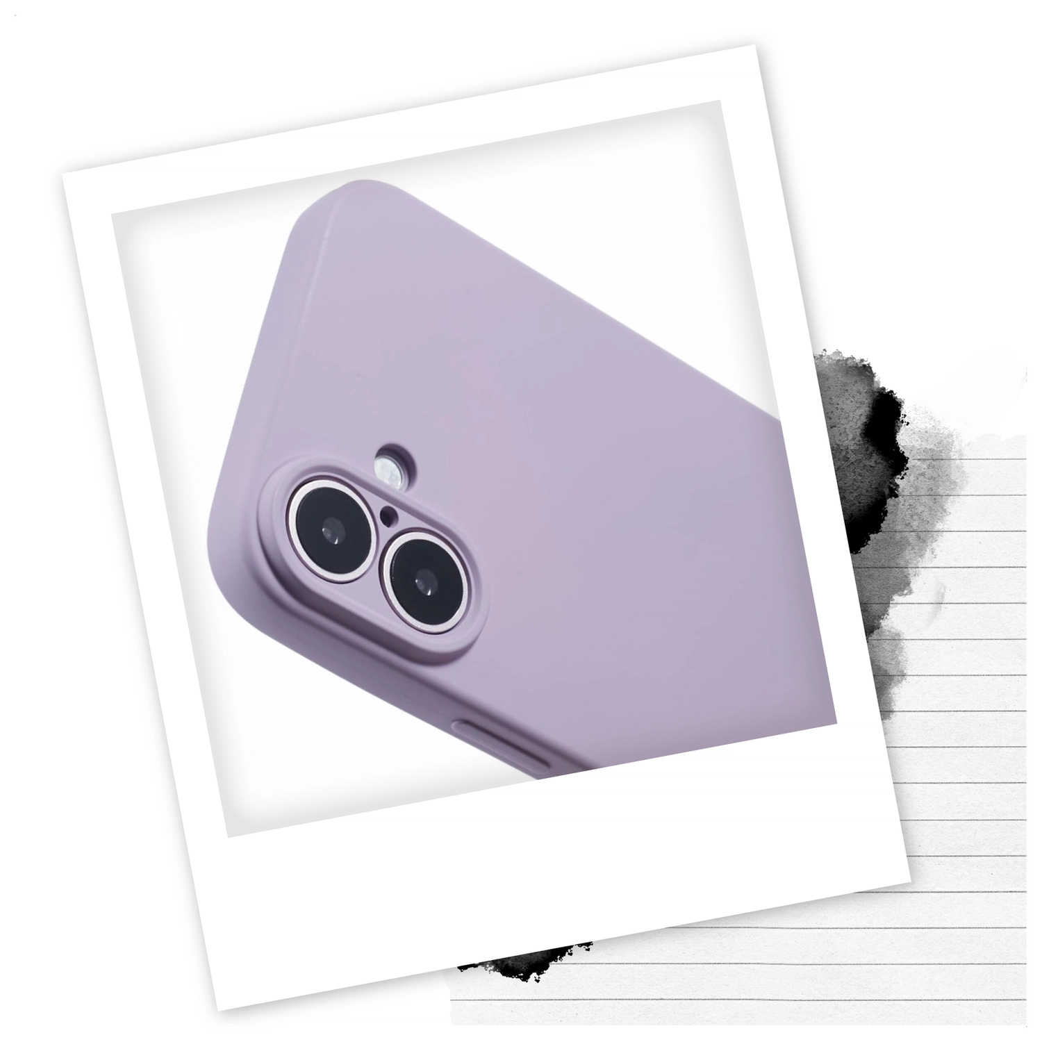 Apple iPhone 16 Hoesje met Koord en Camera Bescherming Back Cover Paars afbeelding 2