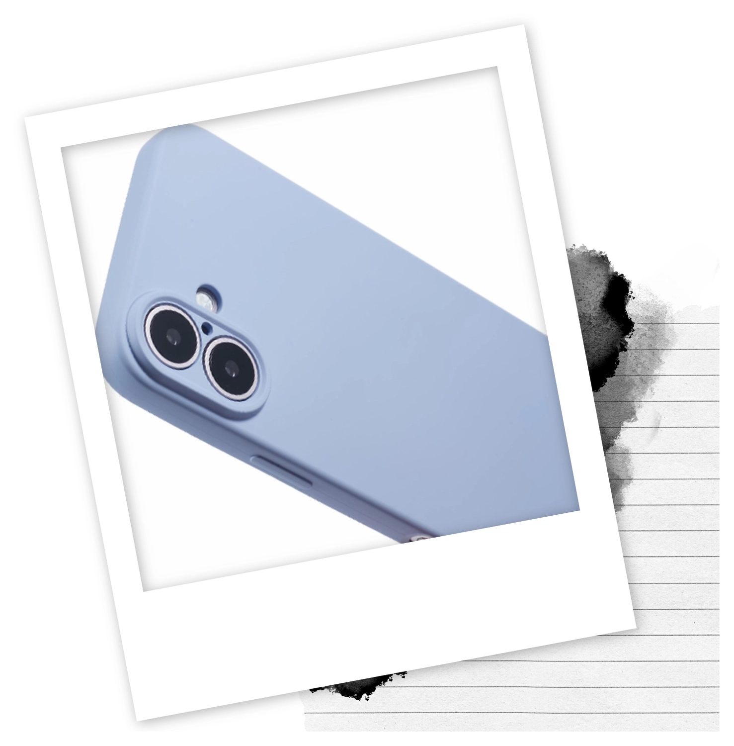 Apple iPhone 16 Hoesje met Koord en Camera Bescherming Back Cover Lichtpaars afbeelding 4
