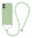 Apple iPhone 16 Hoesje met Koord en Camera Bescherming Back Cover Matcha Groen