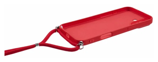 Apple iPhone 16 Hoesje met Koord en Camera Bescherming Back Cover Rood afbeelding 7
