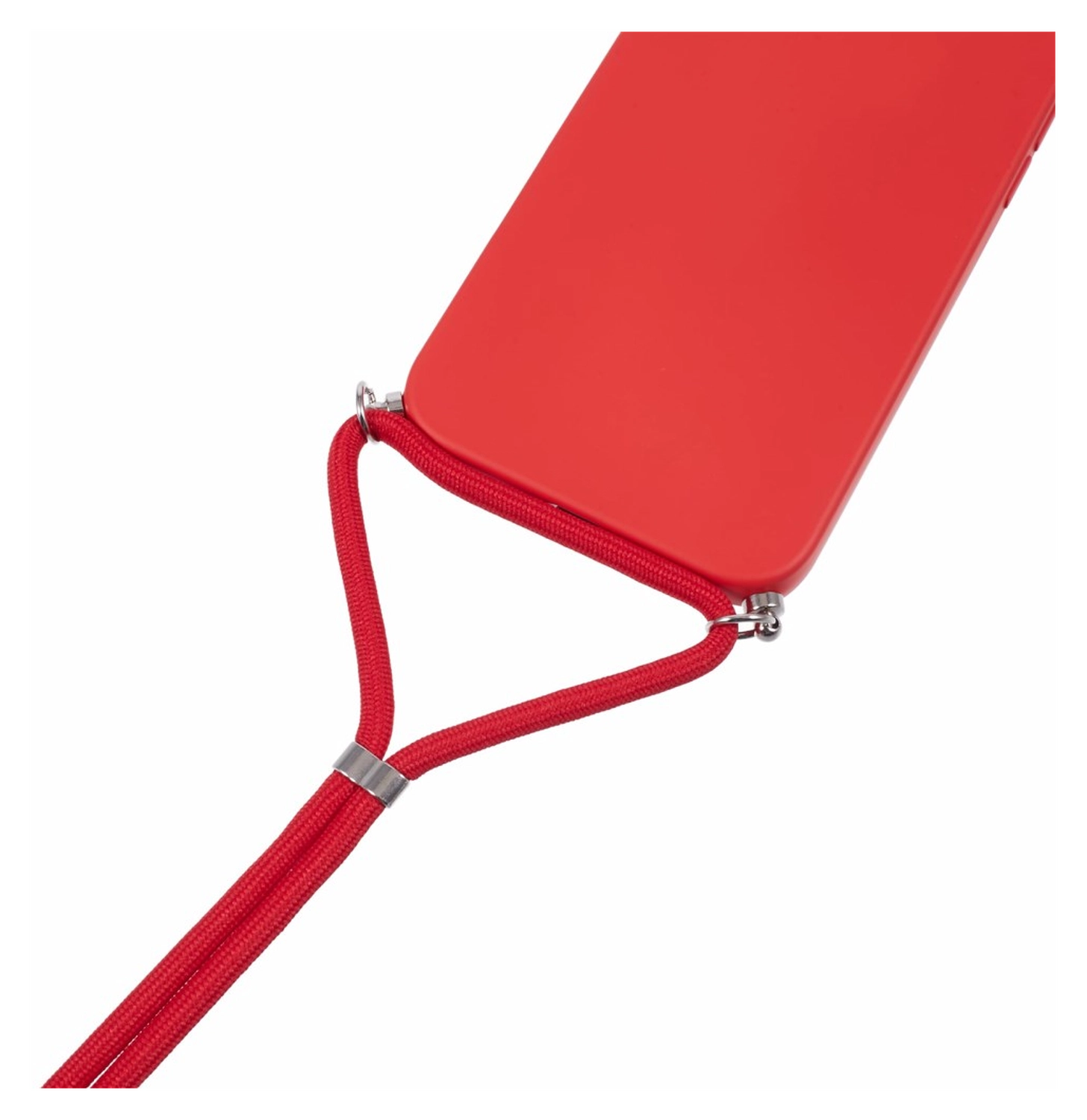 Apple iPhone 16 Hoesje met Koord en Camera Bescherming Back Cover Rood afbeelding 9