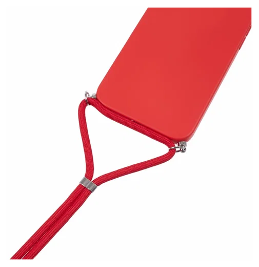 Apple iPhone 16 Hoesje met Koord en Camera Bescherming Back Cover Rood afbeelding 9