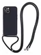 Apple iPhone 15 Hoesje met Koord en Camera Bescherming Back Cover Zwart