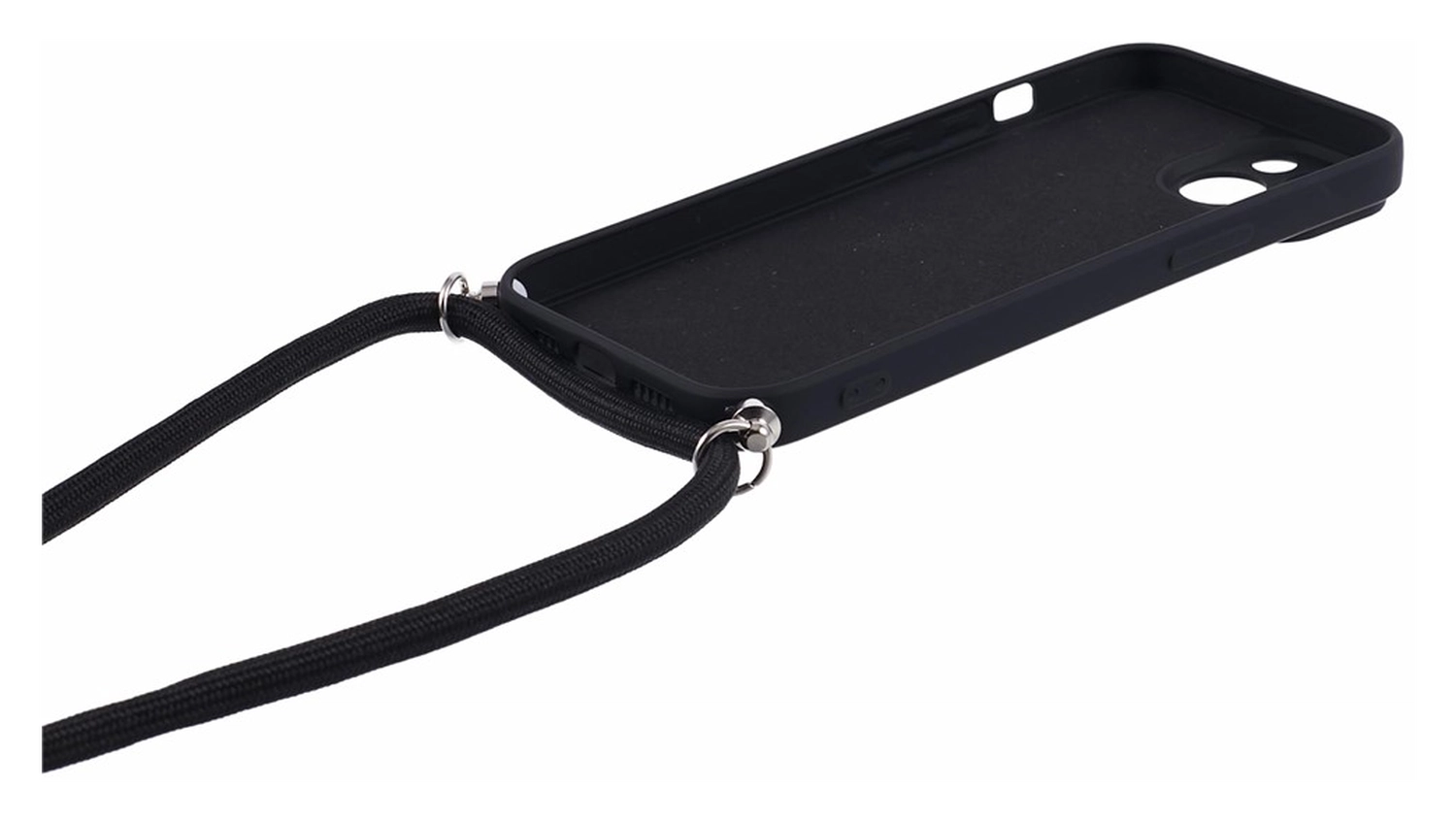 Apple iPhone 15 Hoesje met Koord en Camera Bescherming Back Cover Zwart afbeelding 8