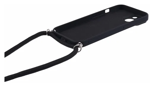 Apple iPhone 15 Hoesje met Koord en Camera Bescherming Back Cover Zwart afbeelding 8