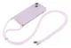 Apple iPhone 15 Hoesje met Koord en Camera Bescherming Back Cover Paars afbeelding 4