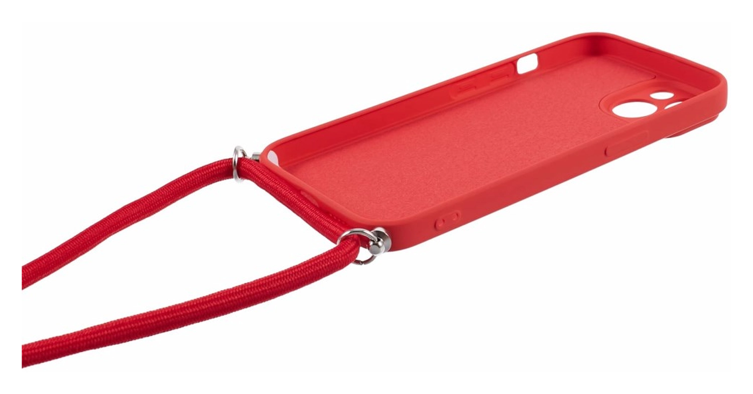 Apple iPhone 15 Hoesje met Koord en Camera Bescherming Back Cover Rood afbeelding 8
