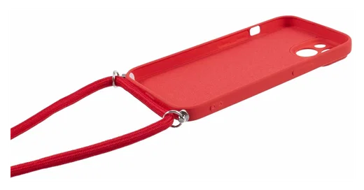 Apple iPhone 15 Hoesje met Koord en Camera Bescherming Back Cover Rood afbeelding 8