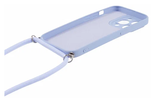 Apple iPhone 15 Pro Hoesje met Koord en Camera Bescherming Back Cover Lichtpaars afbeelding 9