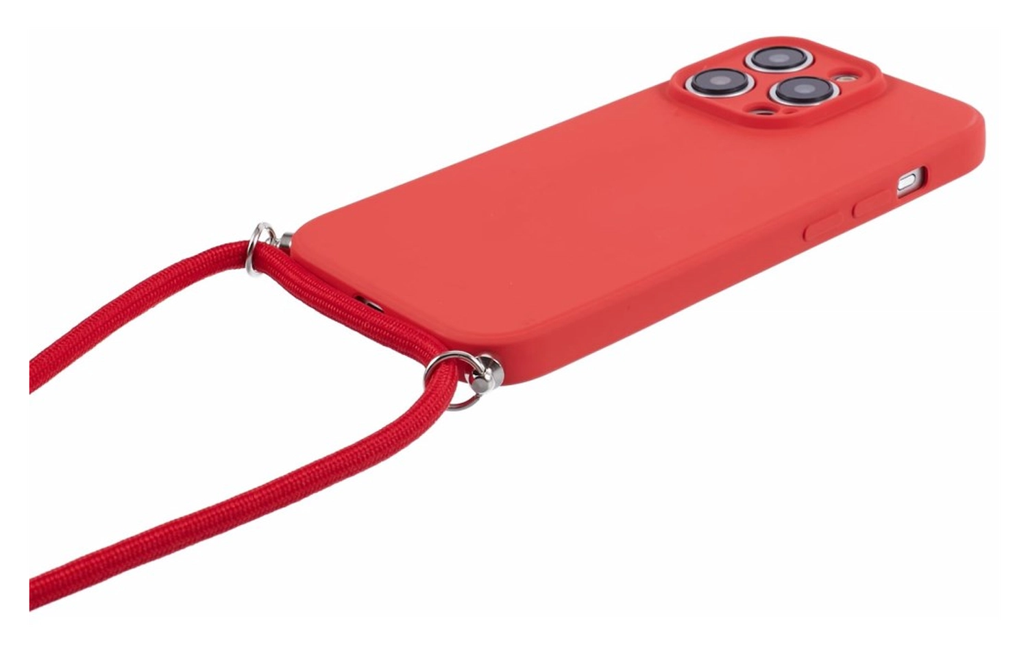 Apple iPhone 15 Pro Hoesje met Koord en Camera Bescherming Back Cover Rood afbeelding 7