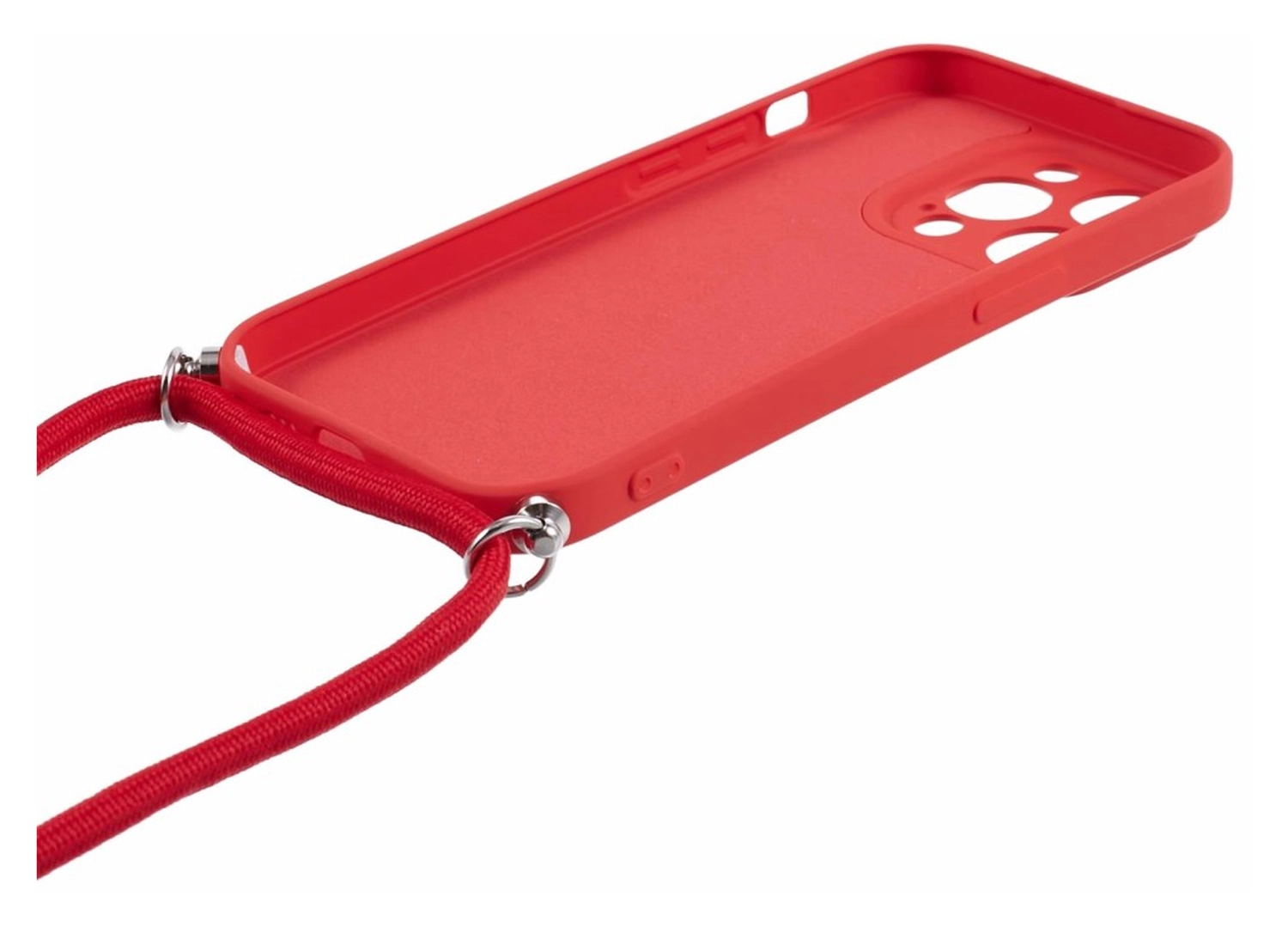 Apple iPhone 15 Pro Hoesje met Koord en Camera Bescherming Back Cover Rood afbeelding 8