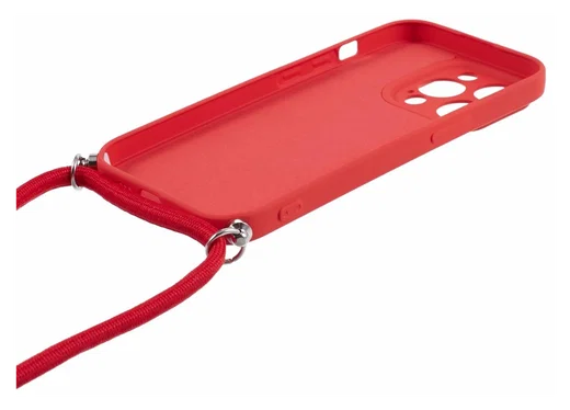 Apple iPhone 15 Pro Hoesje met Koord en Camera Bescherming Back Cover Rood afbeelding 8