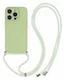 Apple iPhone 15 Pro Hoesje met Koord en Camera Bescherming Back Cover Matcha afbeelding 1