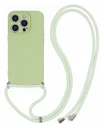 Apple iPhone 15 Pro Hoesje met Koord en Camera Bescherming Back Cover Matcha