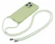Apple iPhone 15 Pro Hoesje met Koord en Camera Bescherming Back Cover Matcha afbeelding 6