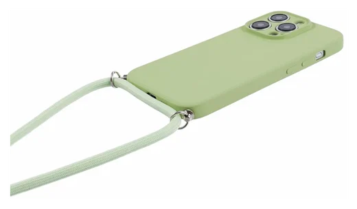 Apple iPhone 15 Pro Hoesje met Koord en Camera Bescherming Back Cover Matcha afbeelding 7