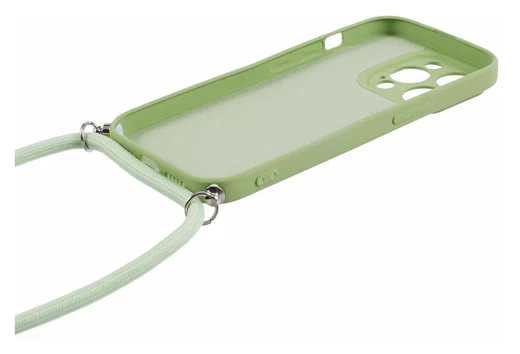 Apple iPhone 15 Pro Hoesje met Koord en Camera Bescherming Back Cover Matcha afbeelding 8