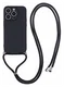 iPhone 15 Pro Max Hoesje met Koord en Camera Bescherming Back Cover Zwart afbeelding 1
