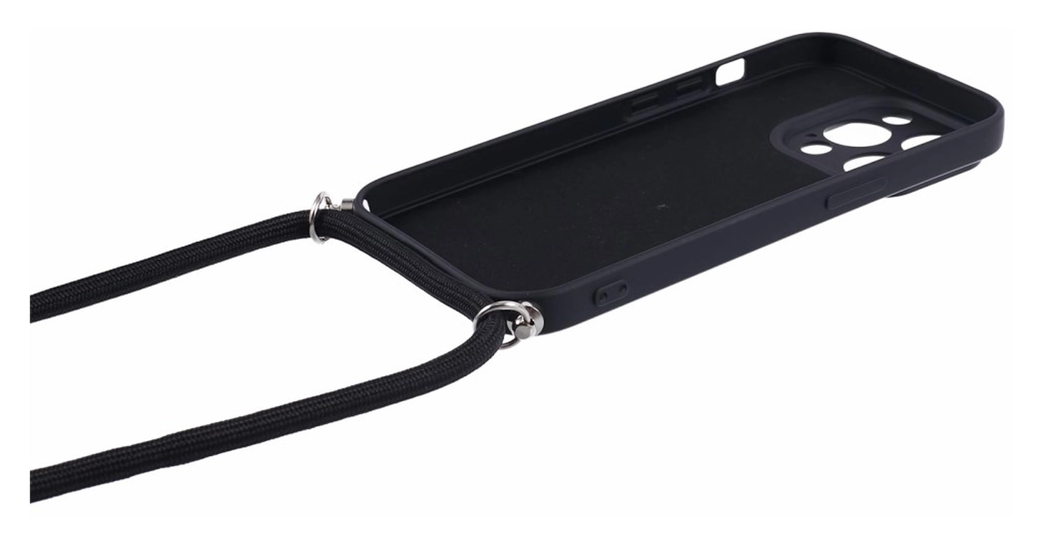 iPhone 15 Pro Max Hoesje met Koord en Camera Bescherming Back Cover Zwart afbeelding 8