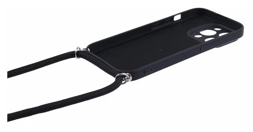iPhone 15 Pro Max Hoesje met Koord en Camera Bescherming Back Cover Zwart afbeelding 8