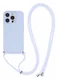 iPhone 15 Pro Max Hoesje met Koord en Camera Bescherming Back Cover Lichtpaars