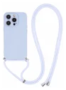 iPhone 15 Pro Max Hoesje met Koord en Camera Bescherming Back Cover Lichtpaars