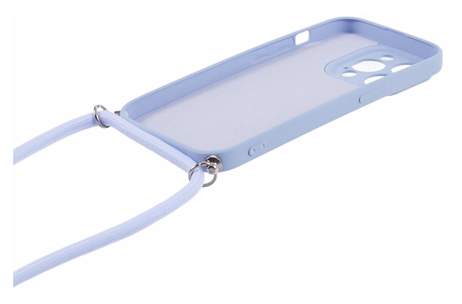 iPhone 15 Pro Max Hoesje met Koord en Camera Bescherming Back Cover Lichtpaars afbeelding 8